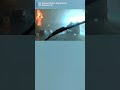 Dashcam captured a lightning strike that created a fireball, followed by a flash along power lines
