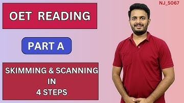 Mastering OET Reading Part A through Skimming & Scanning Strategy | Guided Practice | Sample Part A