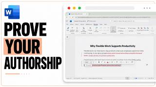 How to Use Word Track Changes and Version History to Demonstrate Original Writing