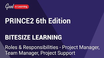 PRINCE2 Bitesize Learning: Roles & Responsibilities - Project Manager, Team Manager, Project Support