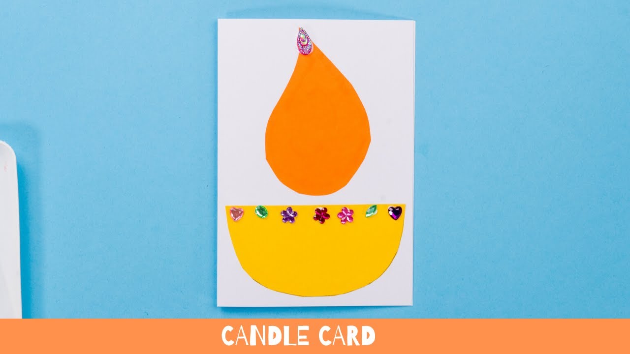 HOW TO MAKE A CANDLE CARD - EASY FOR KIDS!