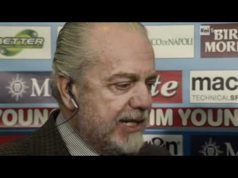 Intervista De Laurentiis (Il Napoli elimina l'Inter) 25/01/2012