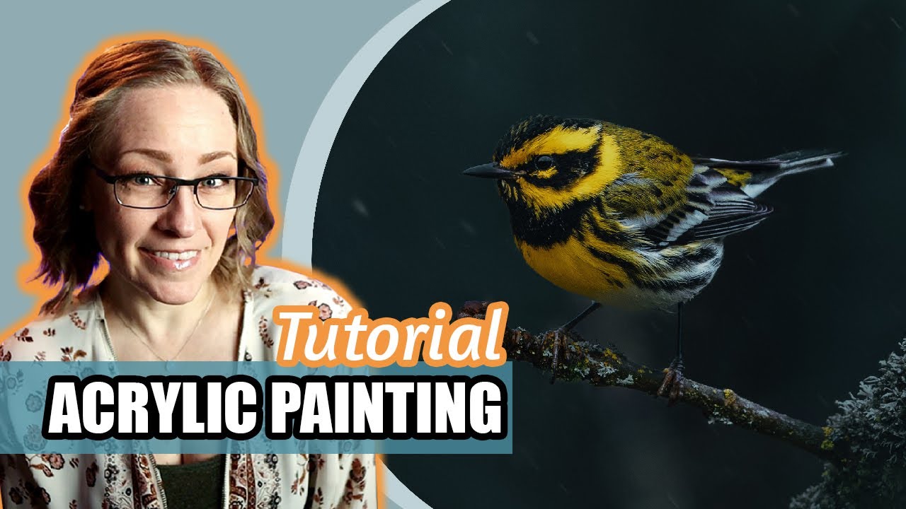Bird Acrylic Painting Tutorial LIVE - YouTube