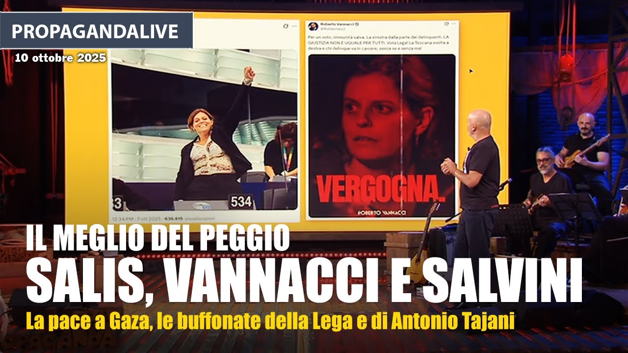 Propagandalive, il meglio del peggio: Salvini, Vannacci, Tajani e la Salis