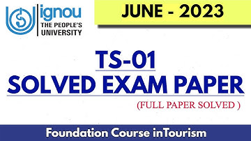 TS-01 SOLVED (JUNE 2023) QUESTION PAPER WITH ANSWERS (Fully Solved)