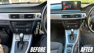 BMW 3 Serie E92 E91 E90 IDrive Sat Nav Android CarPlay Hoofdunit installeren 10,25 inch touchscreen