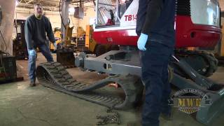 How To Install Replace Mini Excavator Rubber Tracks