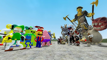 ALL DARK DECEPTION CHAPTERS 1-5 NPCs VS ALL 3D SANIC CLONES MEMES In Garry