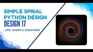 Design 17: Simple Spiral Python Turtle Design | Easy & Beautiful Spiral 🌀🐢