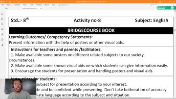 Bridge Course 8th English 8 - Activity
