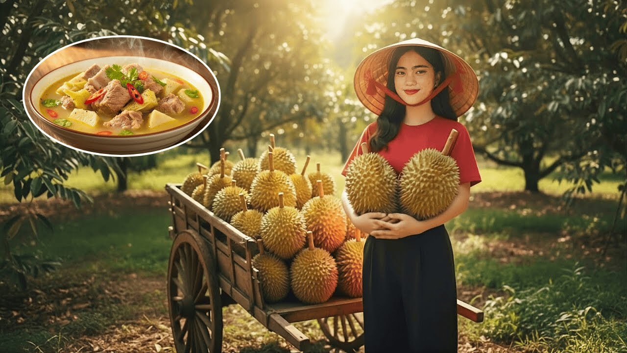Countryside Flavors: Cooking a Rare Young Durian Soup & A Bountiful ...