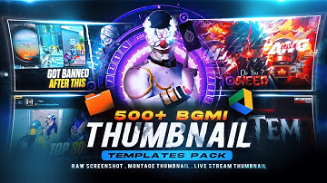 bgmi thumbnail pack Free Templates for BGMI / PUBG - With and Without Text  bgmi free thumbnail pack