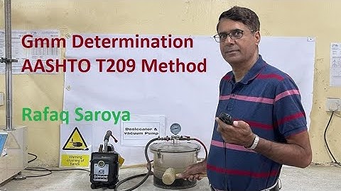 Determination of  Gmm of HMA sample by AASHTO T209 method