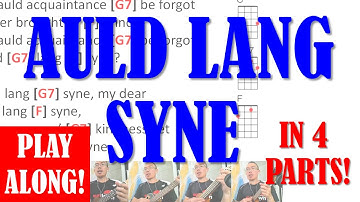 Auld Lang Syne - Ukulele Play Along - (easy 3 chords C G7 F)
