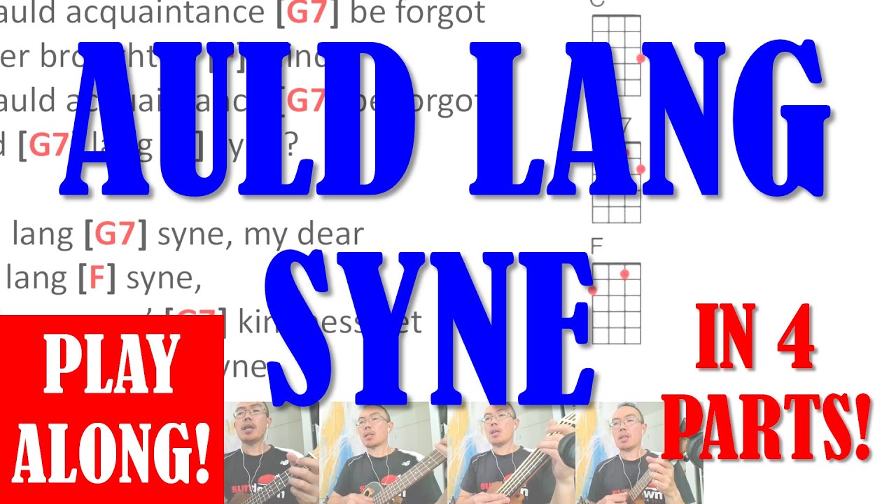Auld Lang Syne Ukulele Play Along (easy 3 chords C G7 F) YouTube