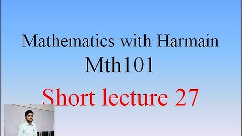 MTH101|MTH 101|Short Lecture|27|sigma|notation|sum|theorem of sigma