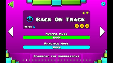 Geometry Dash - Back on Track 100% (All Coins)