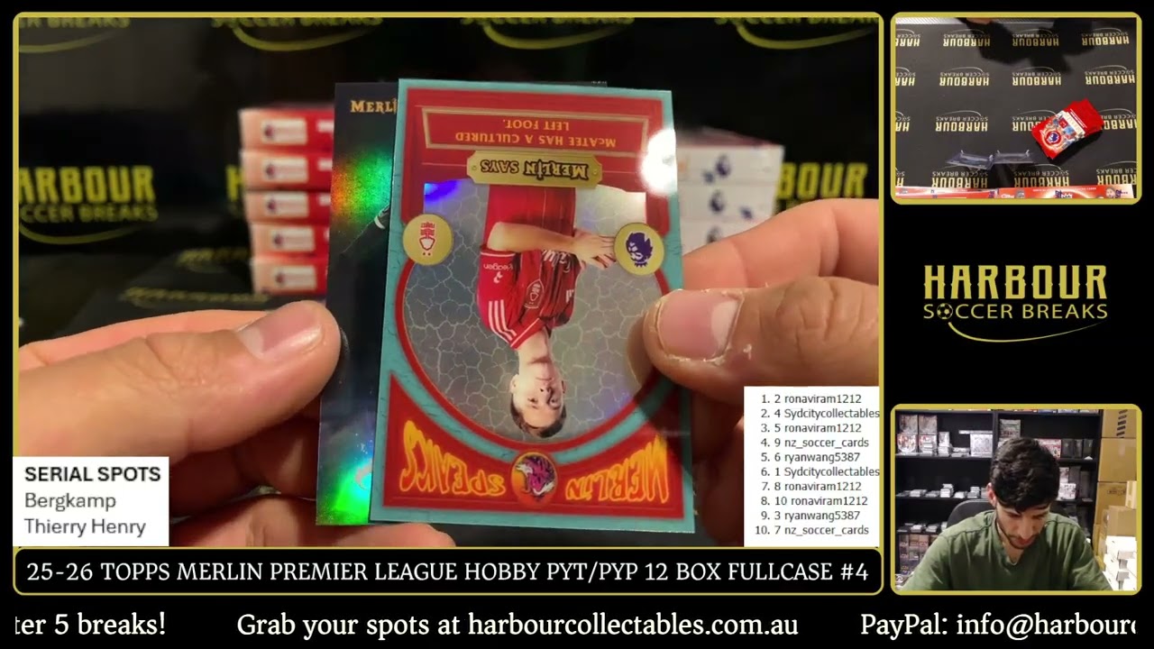 Break #4 - 2026 Topps Merlin Premier League HOBBY 12 Box Full Case 