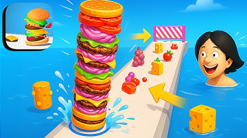 Burger Stack Runner - All Levels Gameplay (Part 4) | Android & iOS