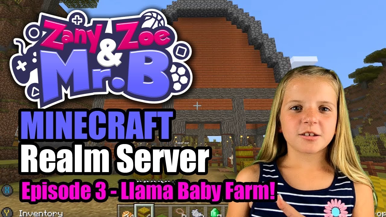 Minecraft Realm Server Adventures - Llama Baby Farm! (Episode 3) - YouTube
