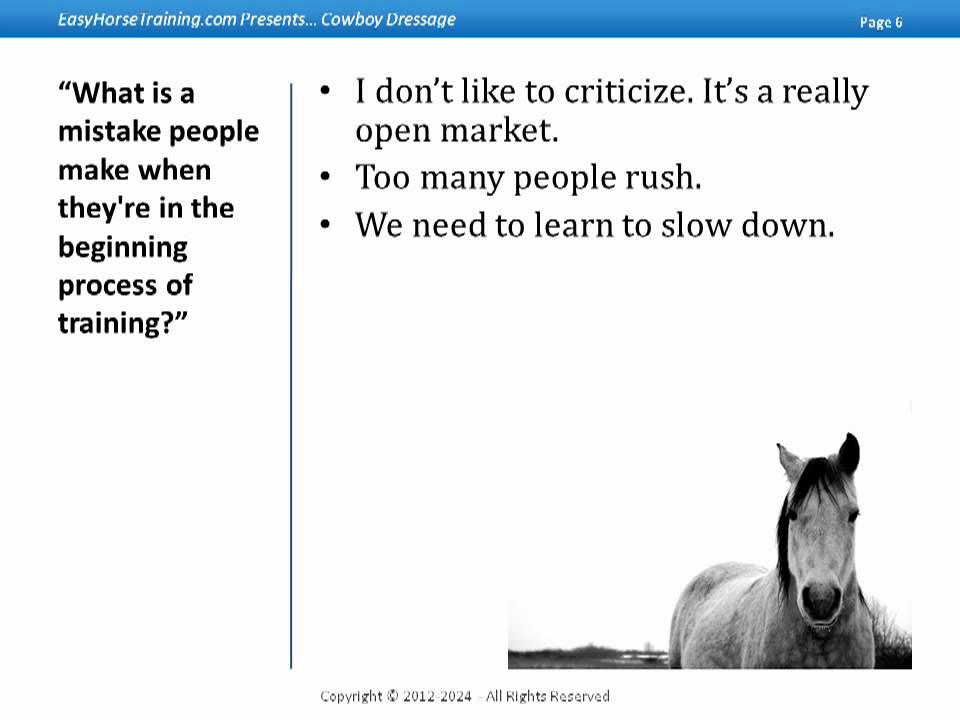 Common Horse Training Mistakes