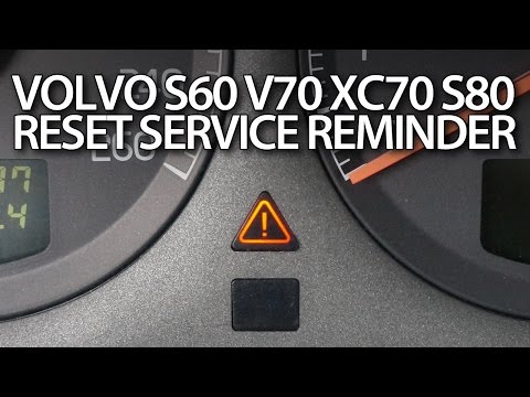 Volvo S60 V70 XC70 S80 XC90 reset service reminder
