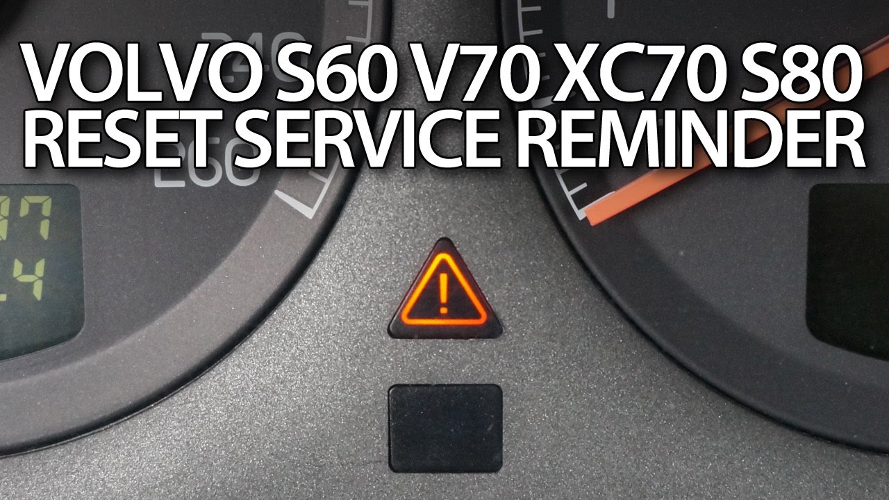 Volvo S60 V70 XC70 S80 XC90 rinitialiser le rappel de service