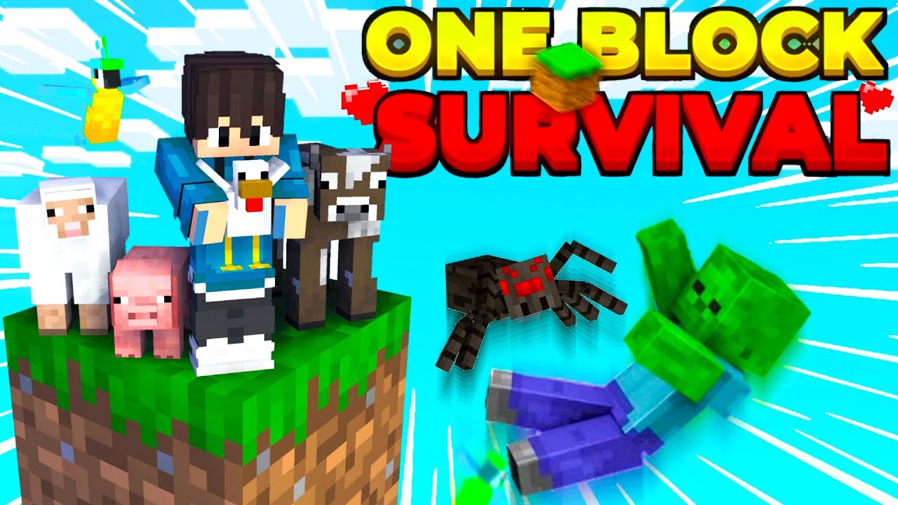A New Start 🔥 Minecraft PE One Block Survival Part-1 [HINDI] - YouTube