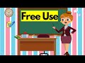 School Classroom - Free Cartoon Background Loop  - Virtual/Online Classroom [FREE USE]