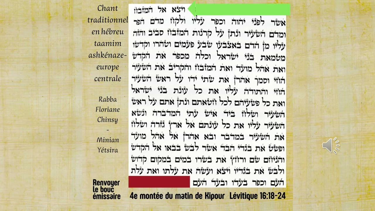 📜⚖️ Chant de la lecture de la Torah - Kipour matin montée 4 ✡️