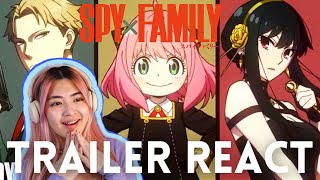 I spy a new spring anime 👀 | Spy x Family Trailer Reaction (main trailer & trailer 2)