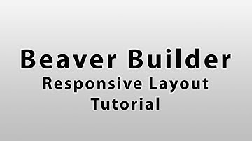 Beaver builder - Responsive layout -  Tutorial by Højholt (Medieskolen Lyngby)