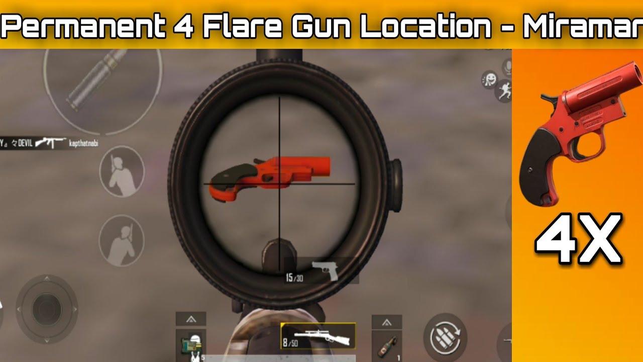 TOP 4 PERMANENT FLARE GUN LOCATIONS IN MIRAMAR - GAMERXP - FLARE GUN