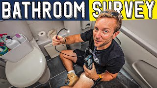 HOW A PLUMBER SURVEYS A BATHROOM JOB