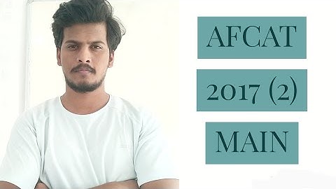 AFCAT 2017 (2) main | Solved paper | Maths |
