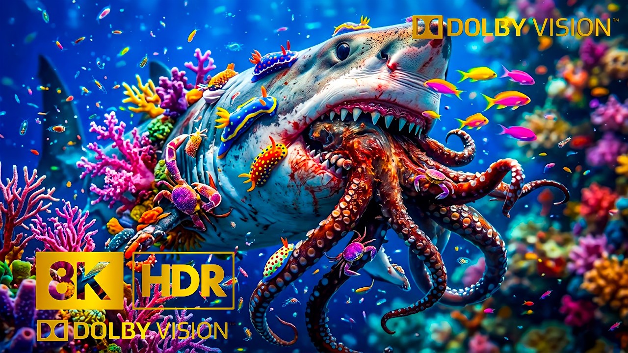 Deep Ocean Calm 4K 🌊🐠 | Peaceful Coral Reef Fish & Relaxing Sea Life