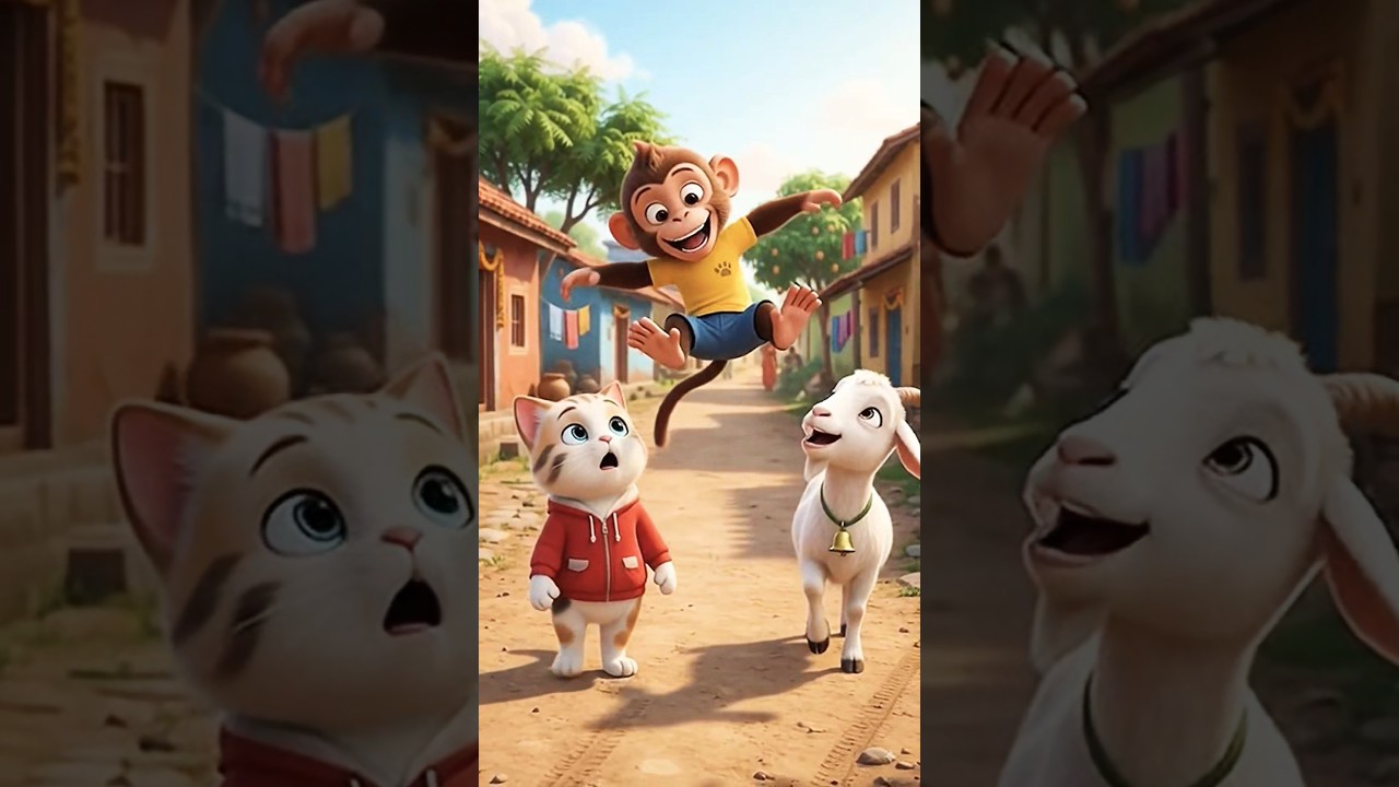 bandar ki sarart bakri ro Bill video #animation #cartoon #3dmotion #animals