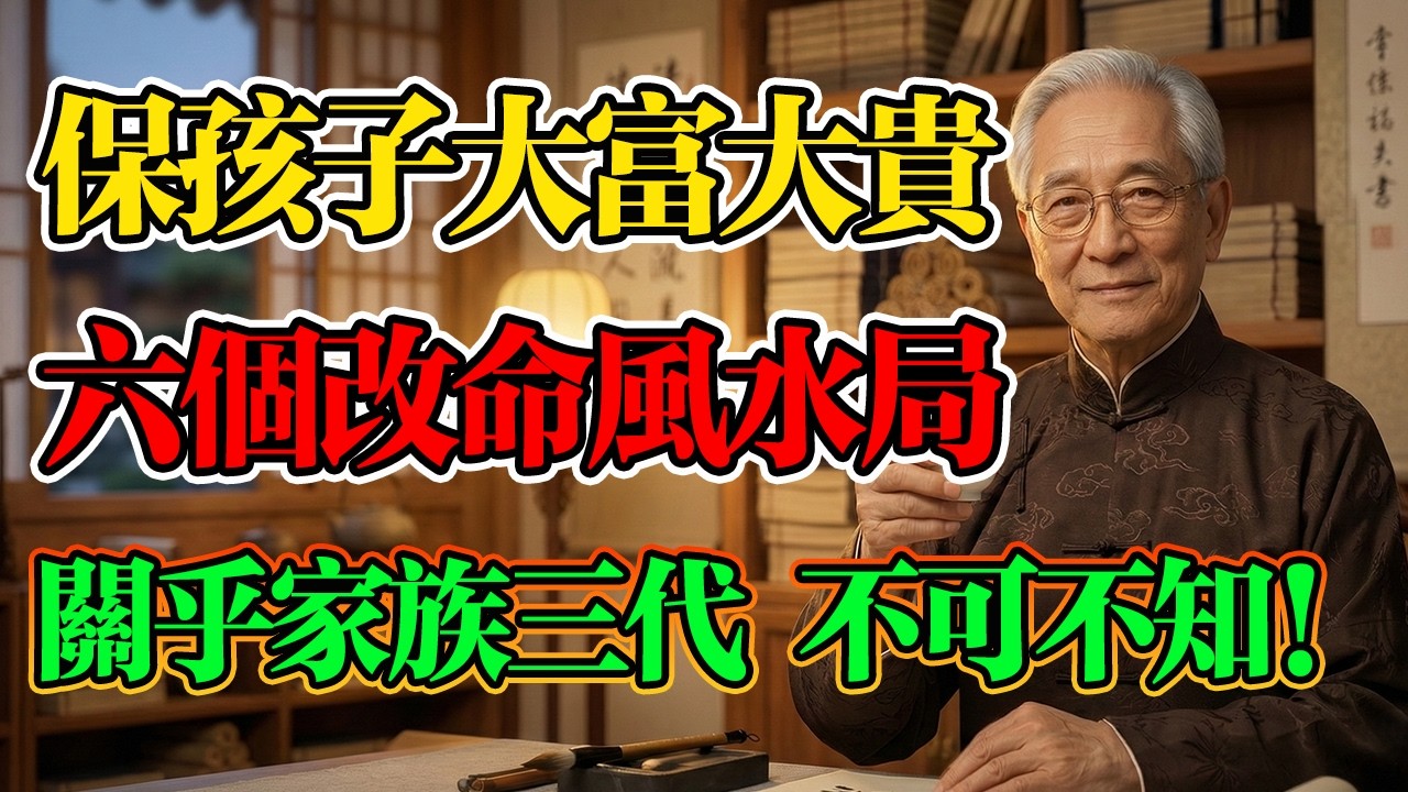 南懷瑾：可保孩子大富大貴的六大風水局！當長輩的一定要知道！關乎家族三代命脈！#南懷瑾 #佛學智慧 #因果業力 #家庭風水 #易經命理 #佛學 #佛法 #育兒智慧 #易經風水 #改變命運 #正能量