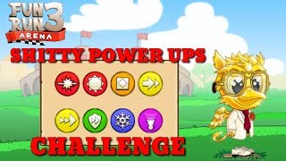 FUN RUN 3 : SHITTY POWER UPS CHALLENGE !!