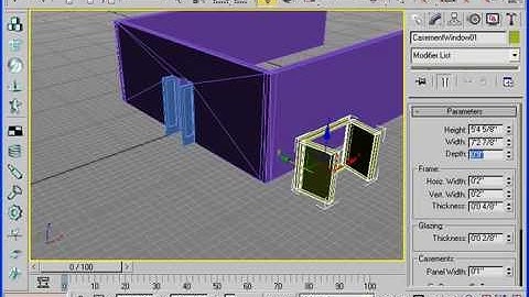 3ds max 7 basics modeling types and walls doors and win lecture 2 in Urdu/Hindi