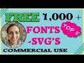 FREE Fonts and SVG's for commercial use for Cricut Design Space 2021!