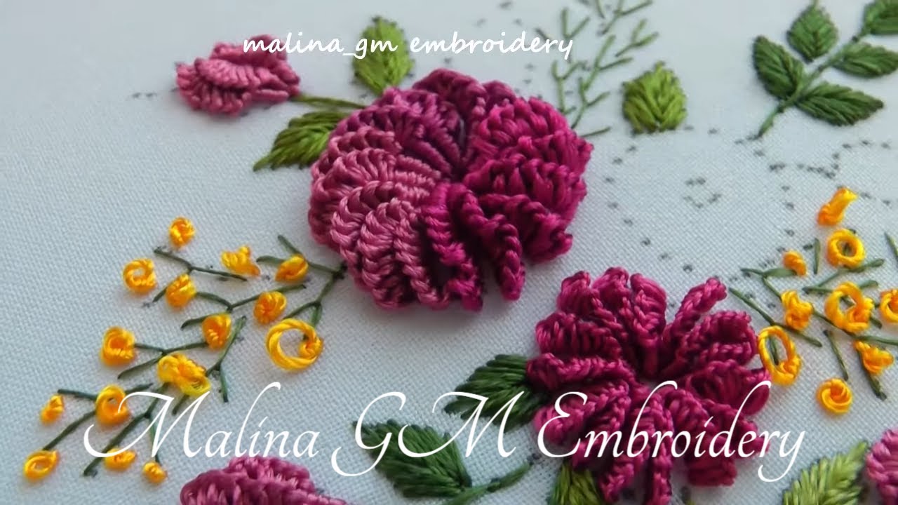 Объёмная вышивка | трюк из двух швов