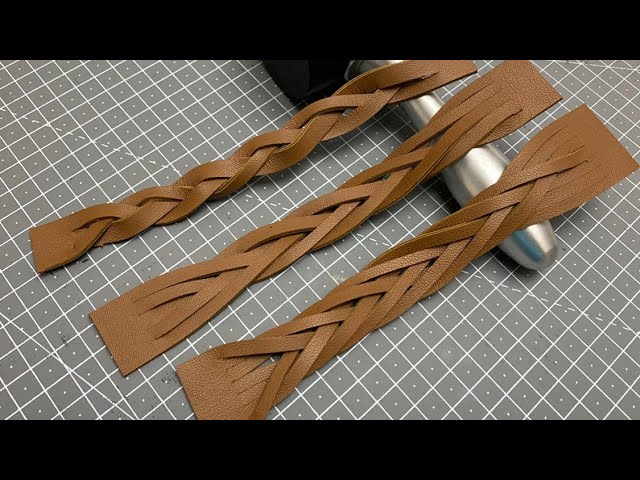 Leather Mystery Braid Cuff, Making a Magic Braid Bracelet #leathercraft 