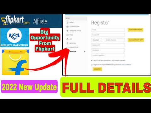 How to Register Flipkart Affiliate marketing  program 2022 ?New rules & update of flipkart affilate