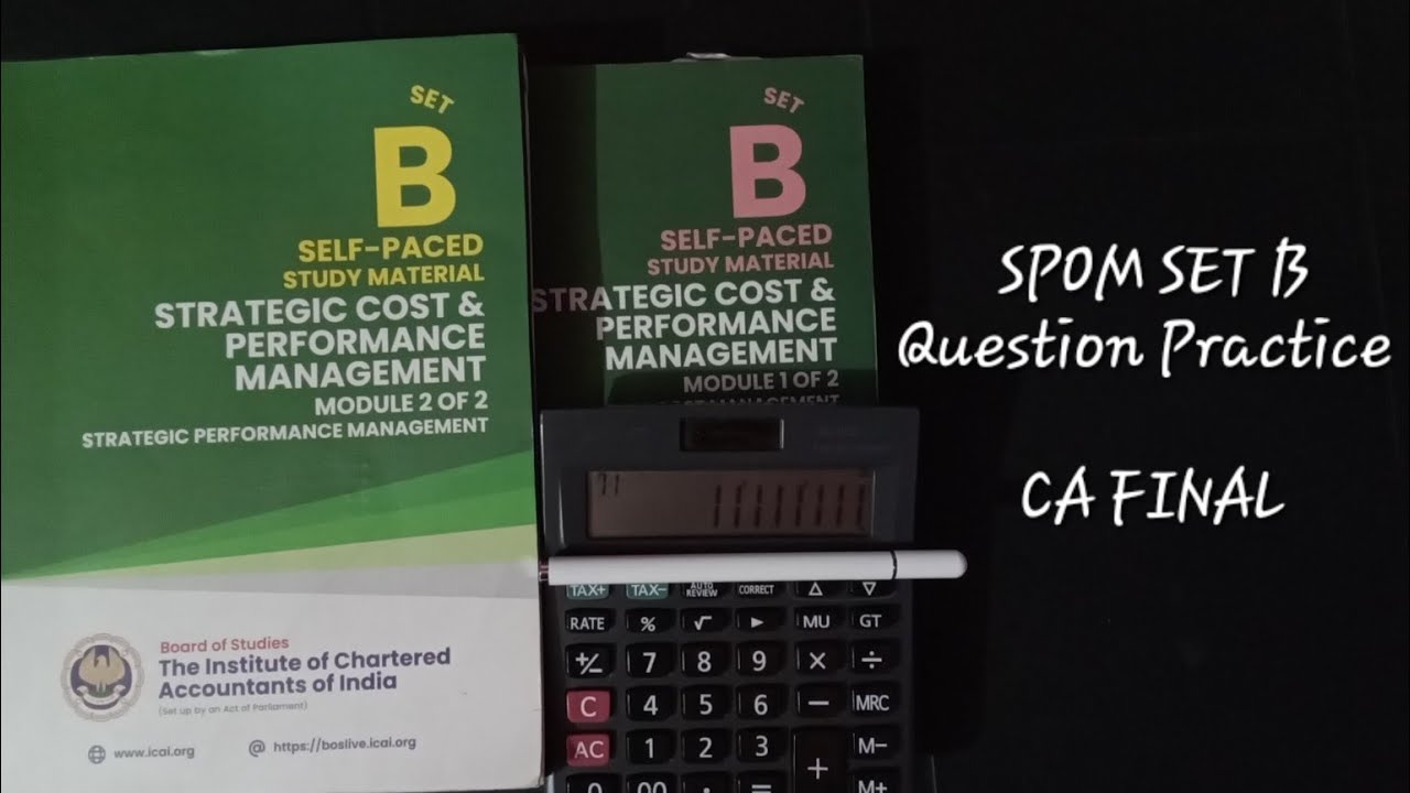 CA FINAL ||Practical qno. 4 of chapter 9 strategic performance measures in private sector