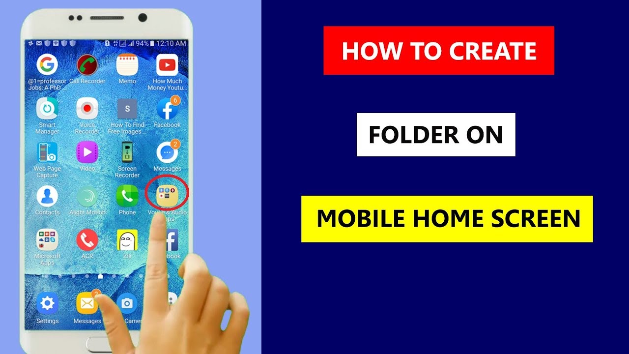 How To Make Folder On Mobile Home Screen Android Applications Folder