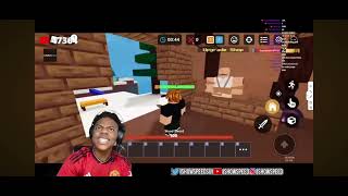 IShowSpeed gets banned at Roblox Bedwars (read desc)