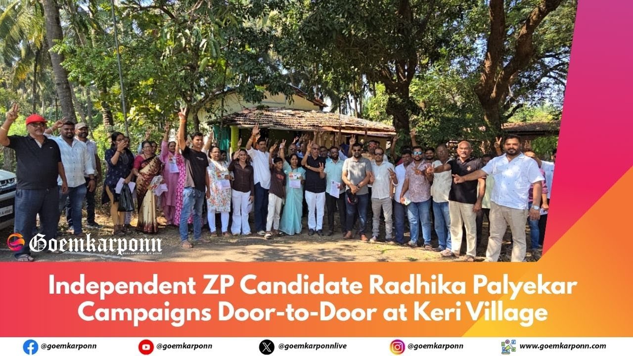 Independent ZP Candidate Radhika Palyekar Campaigns Door-to-Door at Keri Village