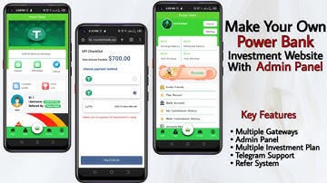 Make Your Own Power Bank Investment Website Source Code With Admin Panel || Ponzi Website Script