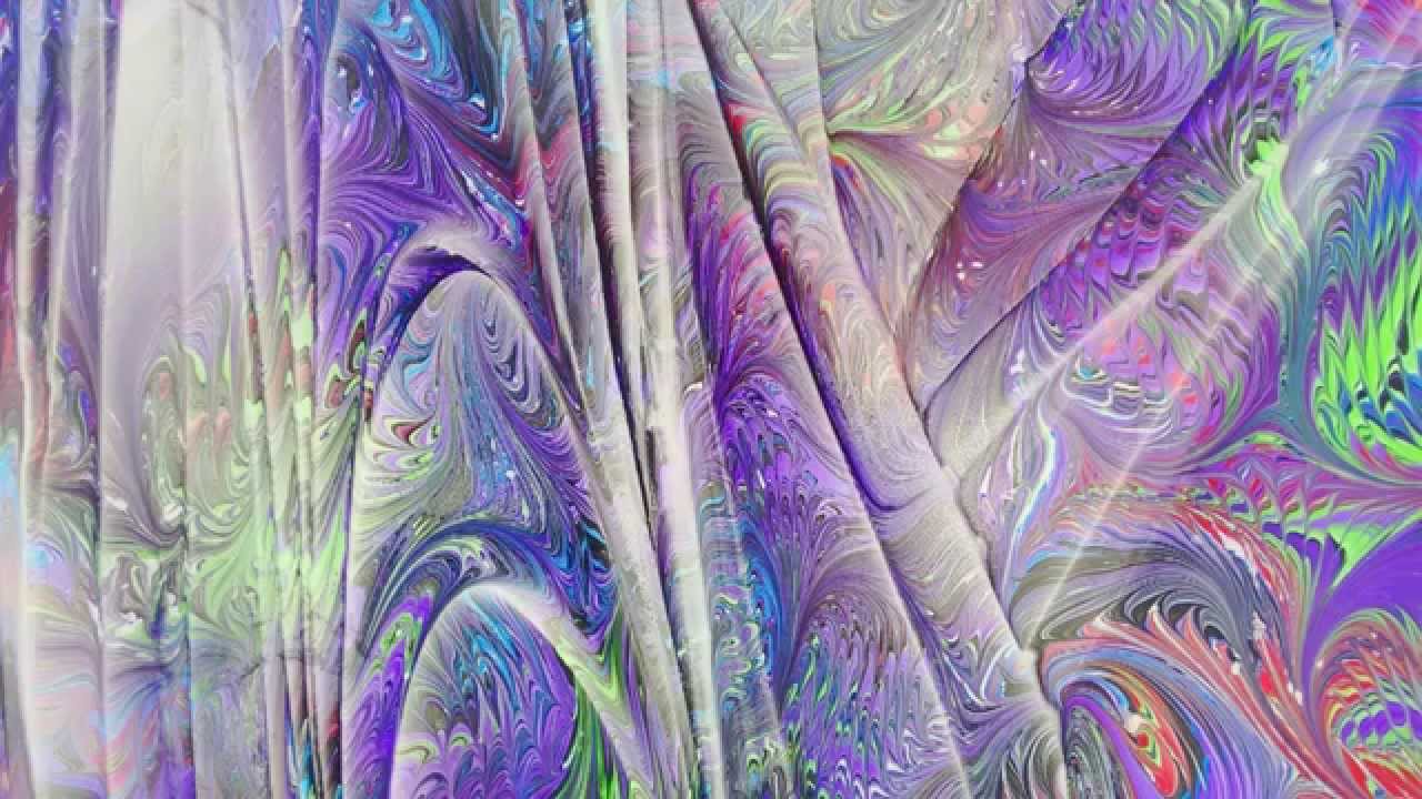 Jacquard's New Marbling Kit:  Freestyle Spanish Wave over the Birdwing